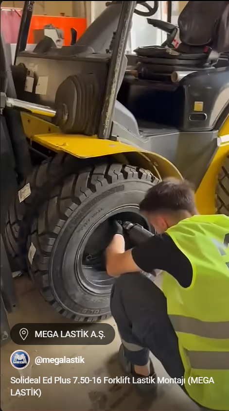 Havalı Forklift Lastik Montajı